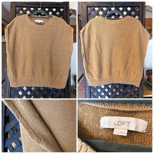 LOFT Knit Crewneck Short Sleeve Sweater